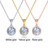 Round Moissanite and Diamond Necklace 1 1/10 CTW 14k Gold